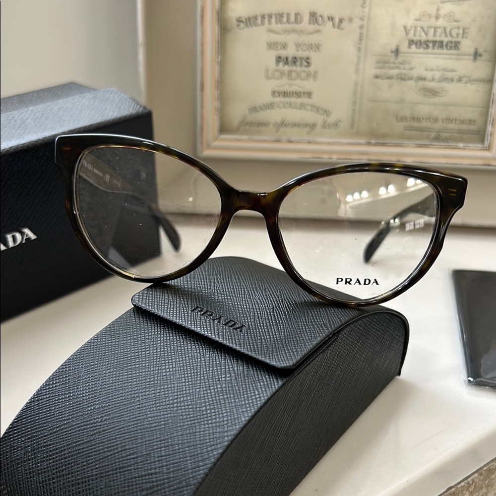 Prada Cat-Eye Glasses in Tortoise